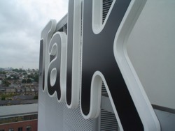 Built up high level lettering